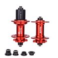 thumbnail image 1 of Aluminum Alloy Bicycle Hub Set - 32 Holes, Optional Black/Red/Purple Colors, Front 170g & Rear 281g, Includes 1 Front + 1 Rear Hub for HG Compatibility, 1 of 6