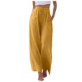thumbnail image 1 of Women's High - Waisted Wide - Leg Chiffon Pants - Drawstring Elastic, Comfortable, Printed, Suitable for Multiple Occasions, S - XXL Sizes, 1 of 5