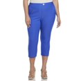 thumbnail image 2 of Rafaella Women's Extended Tab Capri Pants with Pockets, 2 of 5
