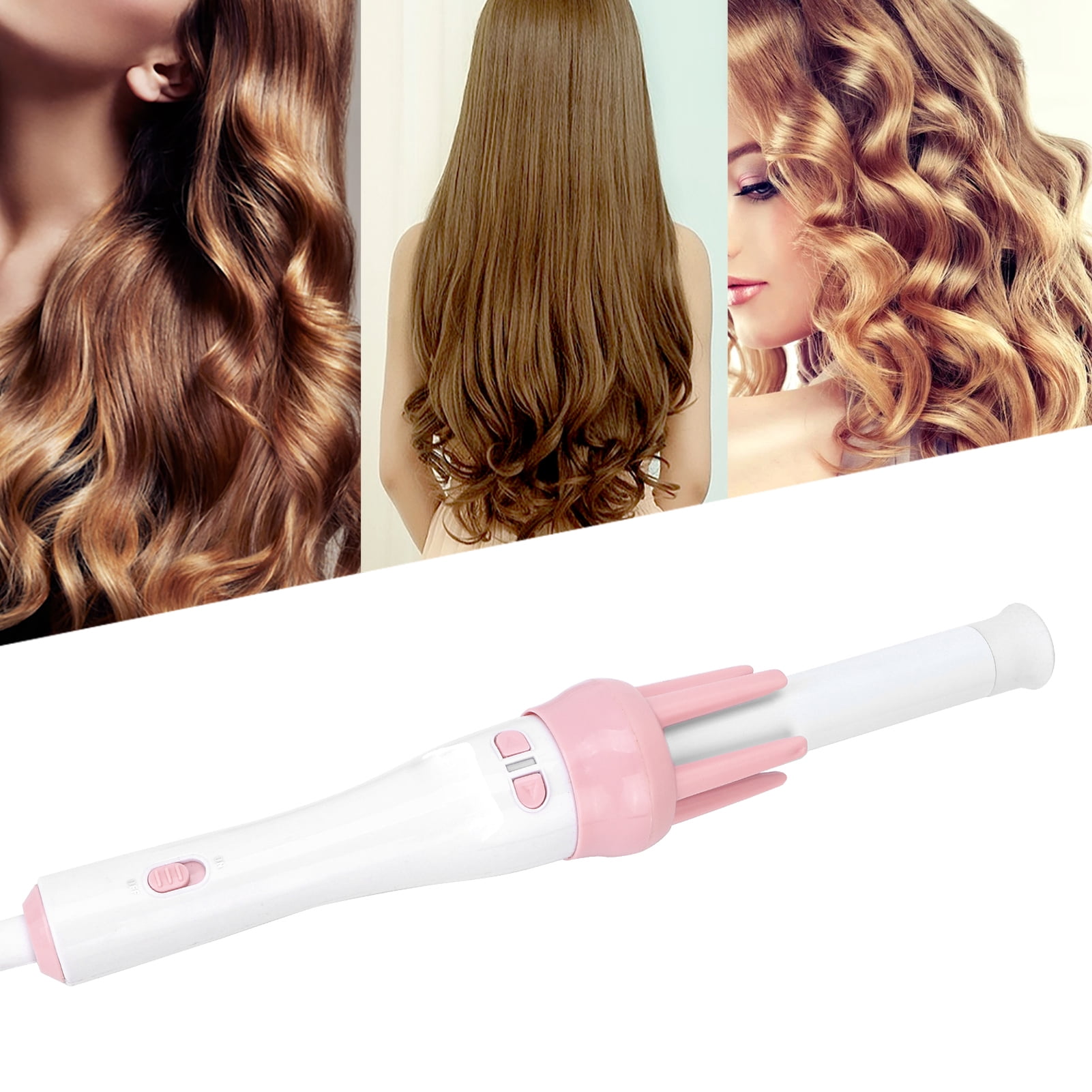 Hair Styling Curling Iron, Professional Ceramic Curling Iron Automatic 360 Degree Rotating Hair Curler for Long Hair Electric Curling Wand Ideal for Beginner, 110-240V