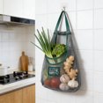 thumbnail image 4 of Storage Bag Organizer Mesh Hanging Kitchen Produce Holder For Onions Garlic Potatoes Ginger 41 cm x 30 cm Gray Nylon, 4 of 6