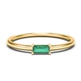 thumbnail image 1 of East-West Stackable Baguette Birthstone Ring - Emerald (May), 1 of 5