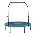 thumbnail image 1 of HolaHatha Trampoline D\'entraînement Physique Mini Pliant de 48 Pouces, avec Poignée Réglable, Bleu, 1 of 9