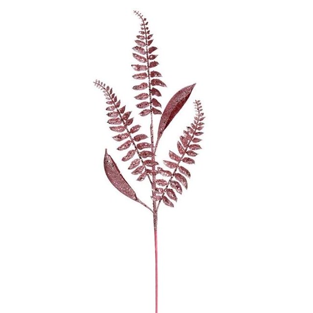 Vickerman QG192279 33 in. Pink Fern Leaf Spray - 6 per Bag