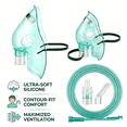 thumbnail image 2 of AJZIOJIRO Kids And Adults Portable Oxygen Mask Breathing Auxiliary Mask And Tubing 2PCS, 2 of 7