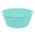 thumbnail image 2 of Mainstays 17.5-in Light Blue Plastic Round Party Tub with Handles, Perfect for Parties, 1 Piece, 2 of 6