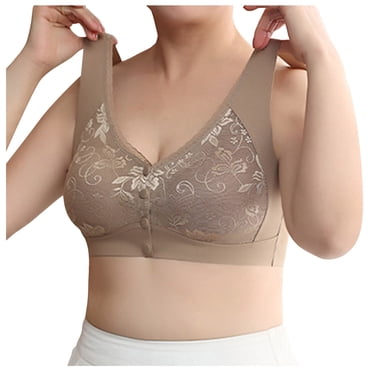 HNMKIU Womens Bras Push up Women's Open Front Trackless Underwire Plus Size Tank Bra