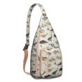 thumbnail image 1 of Shark Week Special Sling Backpack - Multiple Shark Species Educational Print, 1 of 4