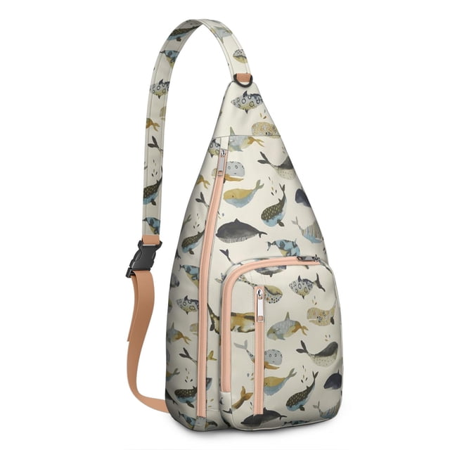 Shark Week Special Sling Backpack - Multiple Shark Species Educational Print
