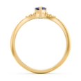 thumbnail image 4 of Birthstone Heart Ring with Shoulder Accents - Blue Sapphire (September), 4 of 4