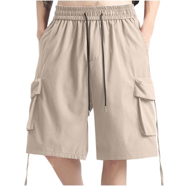 FcBaudy Mens Shorts, Shorts Men Men's Casual Solid Pants Drawstring Waist Athletic Gym Shorts With Pocket Men Pants