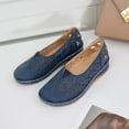 thumbnail image 2 of XZNGL Chaussures Plates pour Femmes à Talon Compensé Ajouré Décontractées Grande Pointure Chaussures Simples, 2 of 9