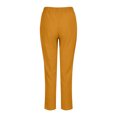 thumbnail image 3 of Timegard Womens Plus Size Pants Elastic Waisted Solid Color Lightweight Pants Lounge Trousers Pockets, 3 of 4