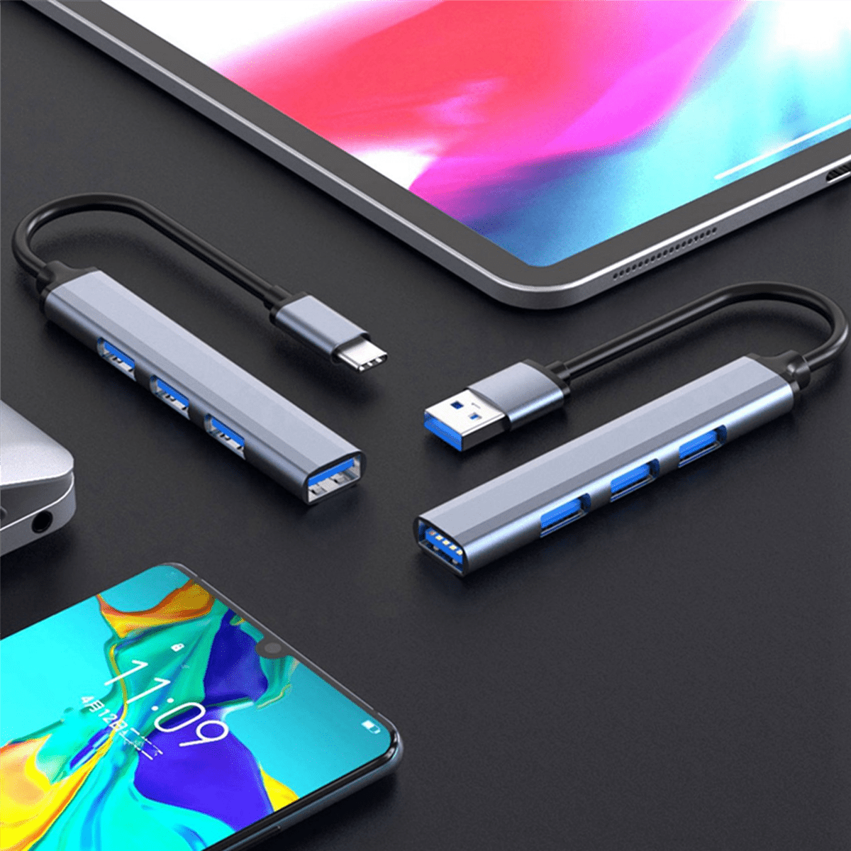 3X 4 Ports USB Hub Splitter Multi Hub USB to USB 3.0 Adapter USB Several Ports Power Adapter