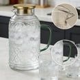 thumbnail image 4 of Large Capacity Glass Pitcher, 2000ml High Borosilicate Glass Water Jug with Lid, Filter & Handle, Refrigerator Safe, Clear, 4 of 6