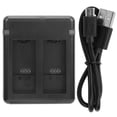 thumbnail image 2 of Camera Battery Charger, Lightweight Plastic Double Channel Multi-Purpose Dual Port Battery Charger, for  9 Camera Battery, 2 of 7
