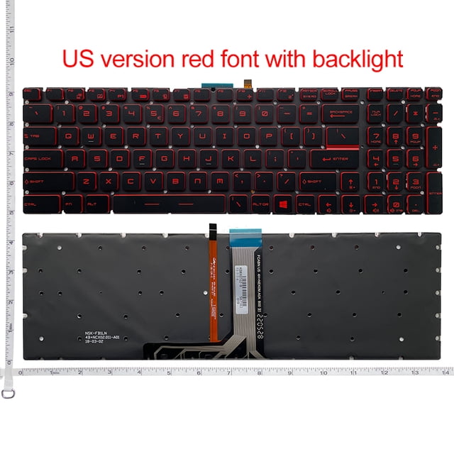 Clavier Rétroéclairé pour Ordinateur Portable US/RU/SP/FR pour MSI GT72 GS63 GE72 GL62M CX72 PX60 GE62 GP62 GV62 CR72 GL65 PX60 PE70 PE60 GL65 US Rouge Rétroéclairé