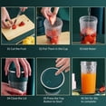 thumbnail image 3 of Yeacher Juicer Cup Smoothie and Shakes Blender Fruit Mixer Mini Portable Mixer Cup USB Rechargeable Fruit Blender Cup Washable Juicer Cup 400ML Fruit Vegetable Blender Cup, 3 of 7