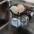 thumbnail image 1 of Sponge For Kitchen Sink Movable Kitchen Sink Caddy With Shape Hook Stainless Steel Hanging Sponge Caddy For Dish Sponge Brush Sink Stopper Organizer, 1 of 6