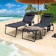 thumbnail image 4 of Costway Chaise Longue Pliante Surdimensionnée avec Dossier Réglable et Poche pour Oreiller Amovible, 4 of 9