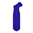 thumbnail image 4 of Birdeem Womens Solid Color Dress Fashion Single-Shoulder Flap Split Dress Dress, 4 of 7