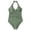 Army Green, variant on Swimwear Suit Women V One Control Pieces Bathing Tummy Ruched Swimsuits, Suitable For Commute Days