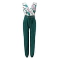 thumbnail image 5 of Penkiiy Combinaisons pour Femmes Mode Femme Été Uni Décontracté Poche Sans Manches Salopette Combinaison Vert m Combinaisons, 5 of 5