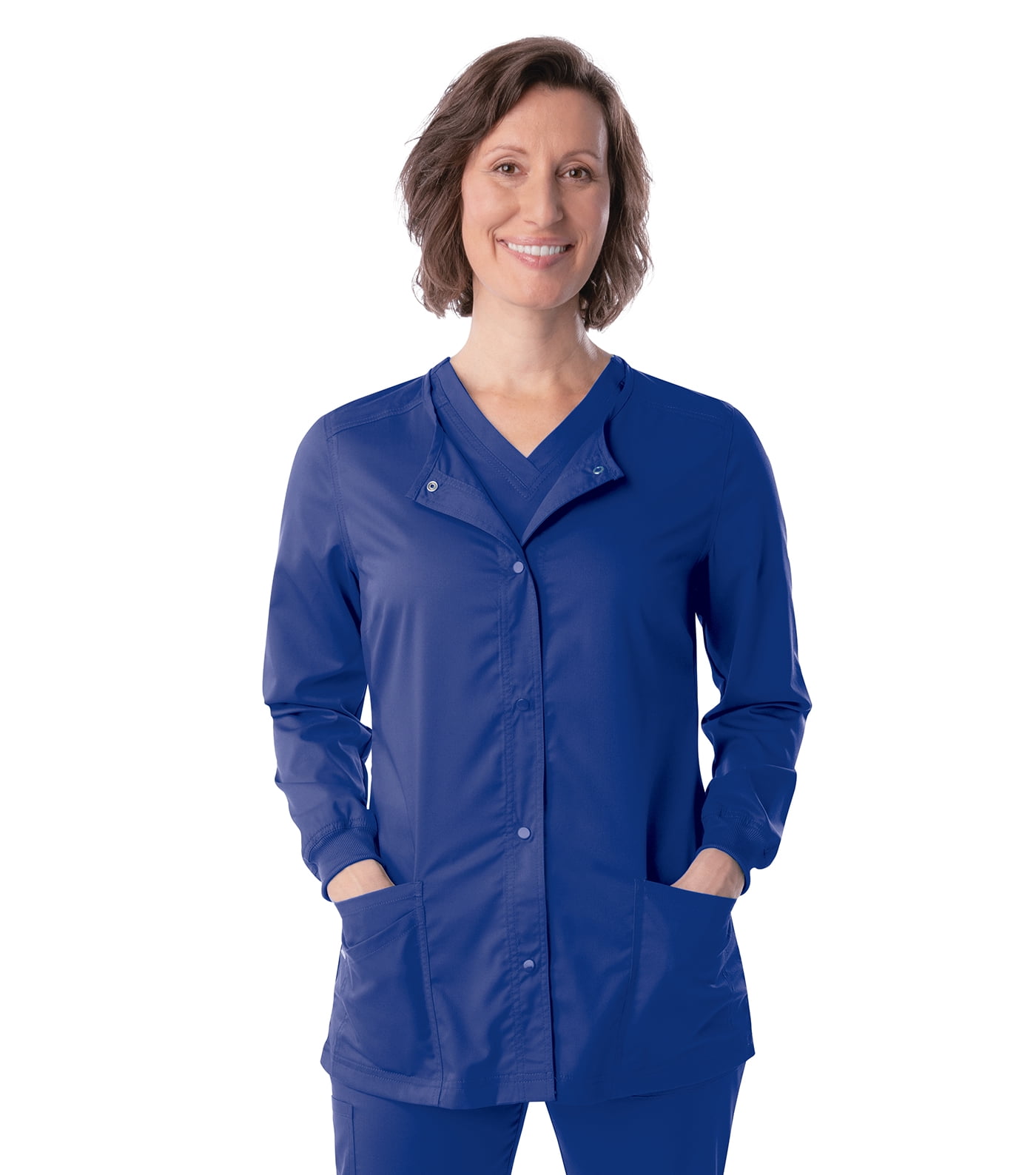 Landau ProFlex Women's Modern Tailored Fit Stretch Snap Front Scrub Jacket