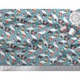 thumbnail image 3 of Soimoi Moss Georgette Fabric Geometric & Dogs Patchwork Print Fabric by The Yard 42 Inch Wide, 3 of 3