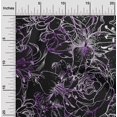 thumbnail image 2 of oneOone Georgette Viscose Purple Fabric Floral Sewing Material Print Fabric By The Yard 42 Inch Wide, 2 of 4