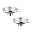 thumbnail image 1 of Oleegame 2PC Stainless Canning Funnel Lightweight Wide Mouth Jar Funnel With Handle Suitable For Wide Mouth And Conventional Jar Food Grade Metal Jam Kitchen Tools, 1 of 9