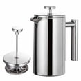 thumbnail image 1 of HLONK Double-layer Stainless Steel Coffee Pot Insulation Tea Maker Press Coffee Pot Stainless Steel 304, 1 of 1