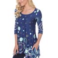 thumbnail image 3 of White Mark Tunique pour Femmes à Manches 3/4 en Jersey, 3 of 5