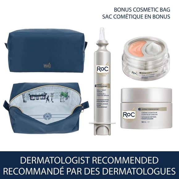 RoC Skincare - Derm Correxion®️ - Kit de régime Derm Correxion et sac cosmétique Bonus