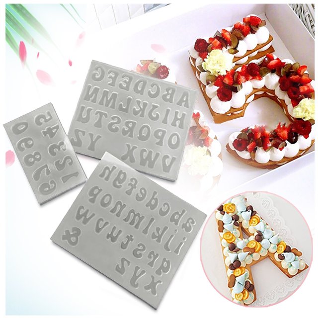 Suncoda Silicone Molding Mold, Clearly Molds Molds for Resin Small Reverse Letters & Numbers Set Uppercase & Lowercase Epoxy Resin Casting