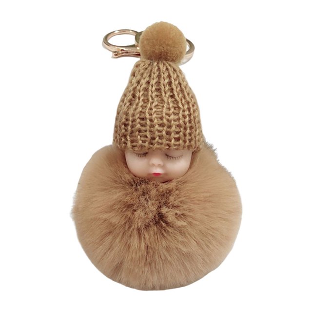 1Pcs Creative Key Chain Multi-purpose Adorable Sleeping Baby Doll Pendant Household Supplies