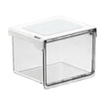 thumbnail image 1 of Birdeem Clear Stackable Drawer Organizer Bins, Plastic Bathroom Storage for Under Sink, Vanity & Cabinet, Transparent Makeup Cosmetic Container with White Frame, Slide-Out Design for Small Items, 1 of 7