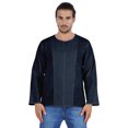 thumbnail image 1 of Atasi Kurta à Manches Longues pour Hommes en Coton Slub Uni à Col Rond Chemise Ethnique-6690, 1 of 7