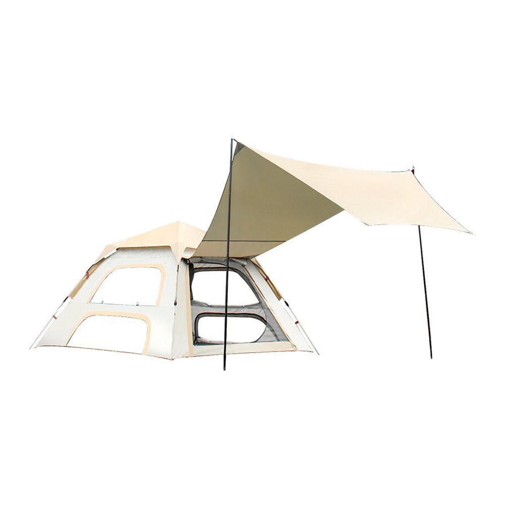 axGear Camping Tent Tarp Canopy Water Resistant Windproof 4-6 People Easy Setup Pop Up