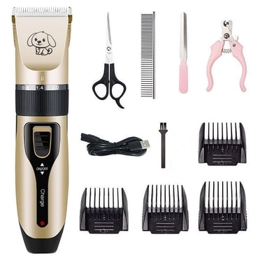 LSLJS Pet Dog Grooming Clippers, Rechargeable Low Noise Cordless Pet Clippers, Dog Hair Grooming Kit Dog Shaver with 8 Comb, Quiet Electric Shears for All 8ml, Home Essentials