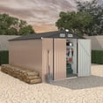 thumbnail image 1 of 8x12FT Lean-to Metal Storage Shed – Heavy-Duty Outdoor Tool Shed with Lockable Door, 1 of 8