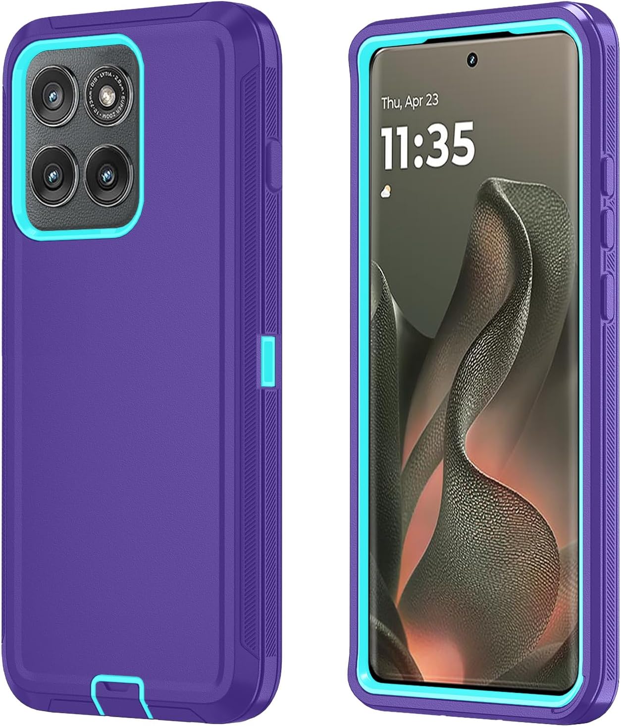 HCTian Phone Case for Motorola Moto Edge 5G 2025 Case, Heavy Duty Shockproof & Dropproof 3-Layer Cover Phone Case for Moto Edge 2025
