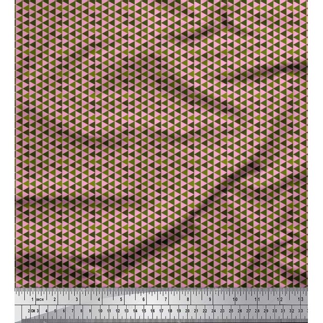 Soimoi Moss Tissu Georgette Triangle Petit Tissu Imprimé 1 Yard 42 Pouces de Large