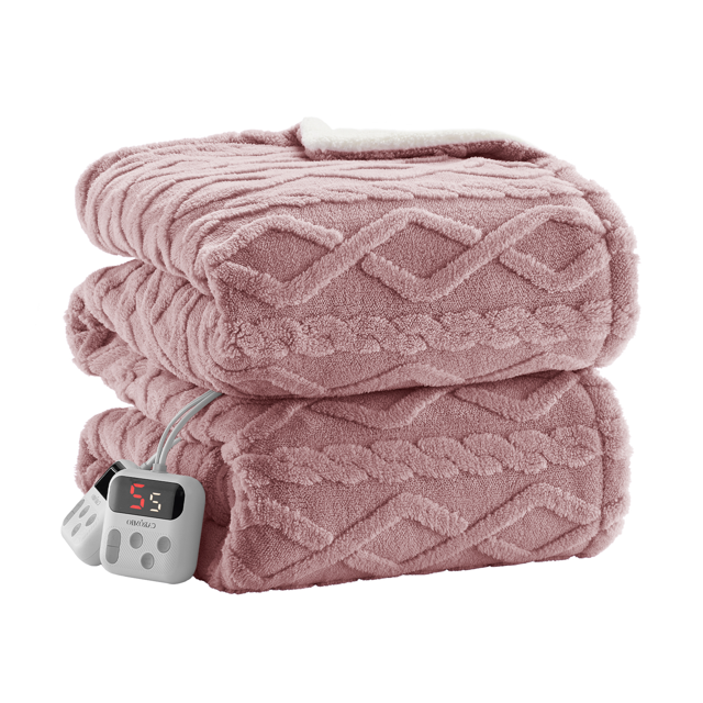 Heated Throw Blanket,Soft Flannel Heating Blanket with with 8 Hours Auto Off 10 Fast Heating Levels,Machine Washable,Overheating Protection