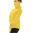 thumbnail image 2 of Ovbmpzd Womens Tops Yellow Long Sleeve Sun Protection Breathable Solid Tees Womens Shirts XXXXXL, 2 of 8