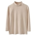 thumbnail image 1 of Birdeem Childrens Half-High Neck Warm Bottoming Shirt Middle and Large Children Candy Color Parent-Child Models Adult Fall and Winter German Fleece Warm Clothes, 1 of 2