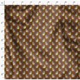 thumbnail image 4 of Soimoi Brown Poly Georgette Fabric American Robin Bird Print Fabric by Yard 42 Inch Wide, 4 of 5