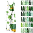 thumbnail image 1 of QATAINLAV Wide Leg Linen Jumpsuits for Women St Patricks Day Outfits Funny Graphic Spaghetti Strap Rompers One Piece Pants with Pockets Green XXXL Spring Savings, 1 of 6