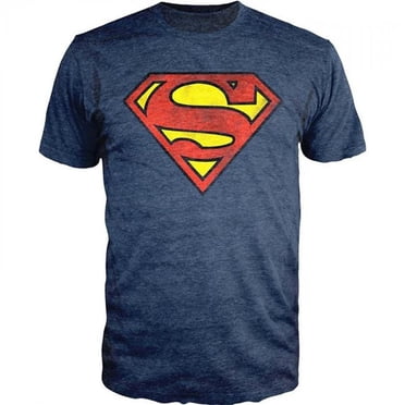 Superman 797251-small DC Comics Superman Logo T-Shirt, Navy Heather - Small