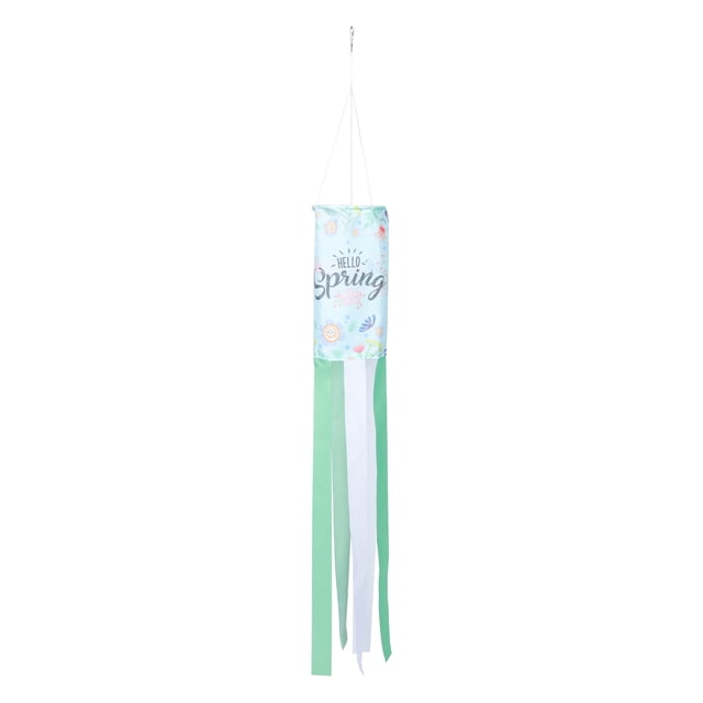 Hello Spring Outdoor Windsock Flag Garden Spring Windsock Creative Windsock